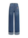 straight-leg five-pocket jeans