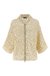 knitted cotton mesh cardigan