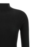 the peserico sweater in pure virgin wool stands out for an all-over ribbed workm