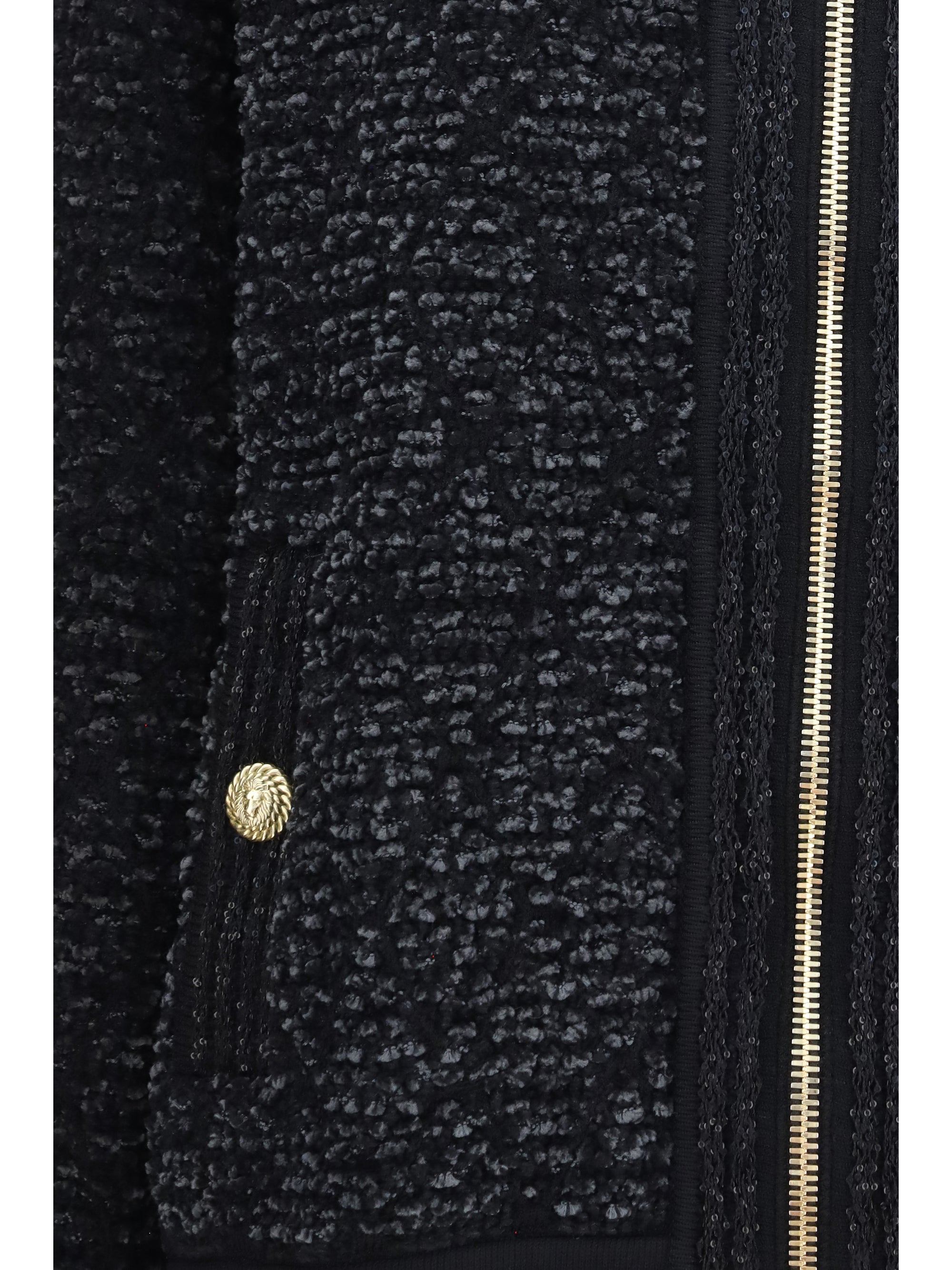zip jacket with sequin details