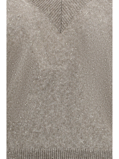 BRUNELLO CUCINELLI L sparkling linen sweater