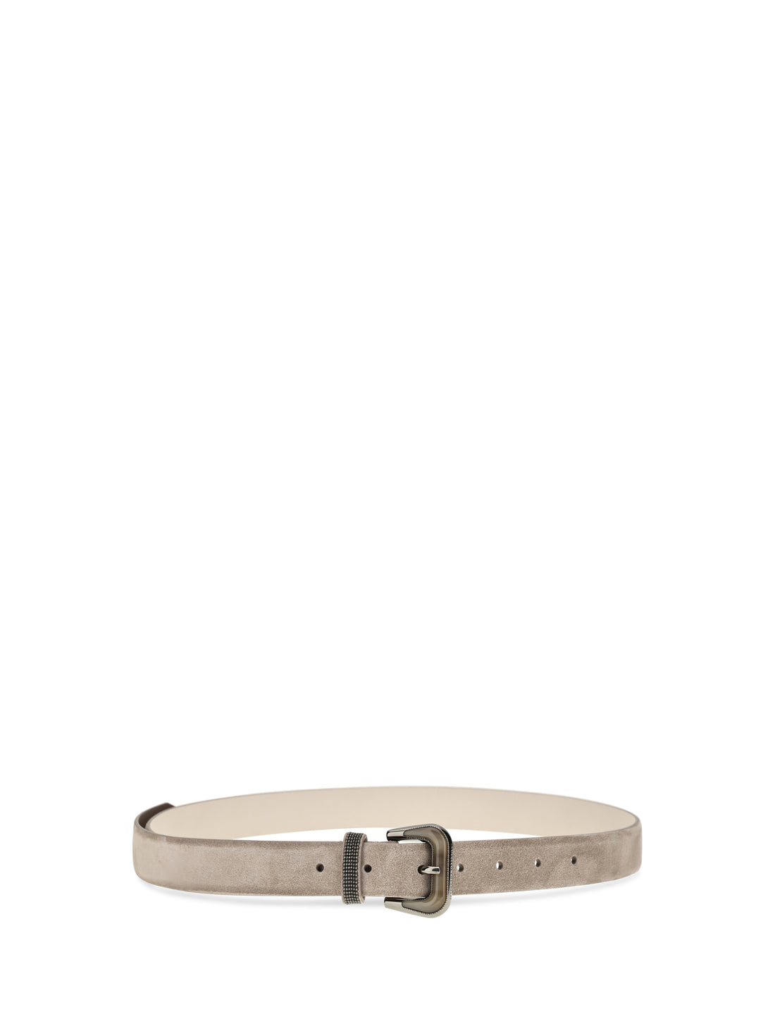 BRUNELLO CUCINELLI M suede belt with shiny loop