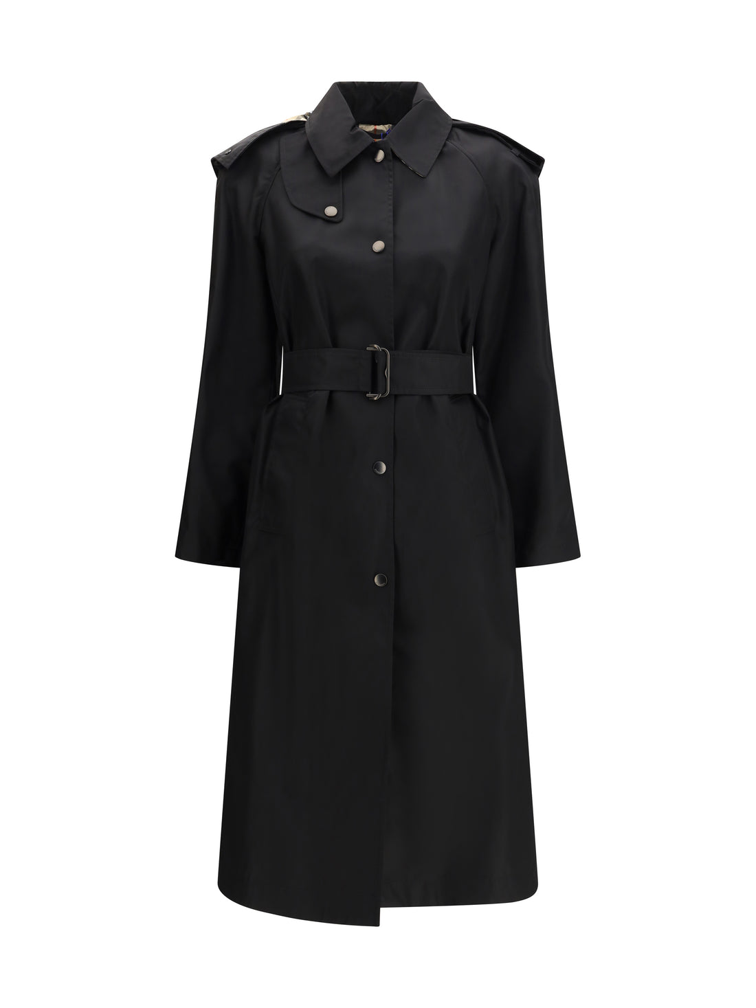 BURBERRY 6 long nylon car coat with hood 