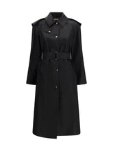 BURBERRY 6 long nylon car coat with hood 