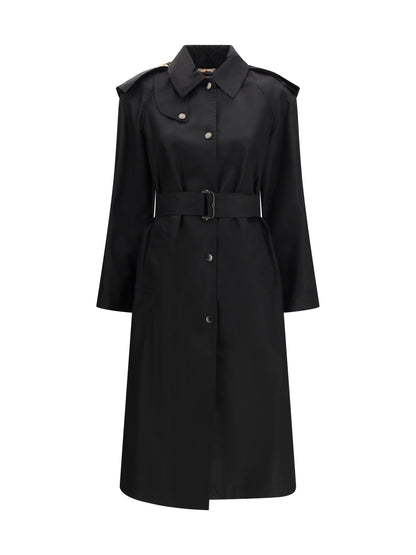 BURBERRY 6 long nylon car coat with hood 