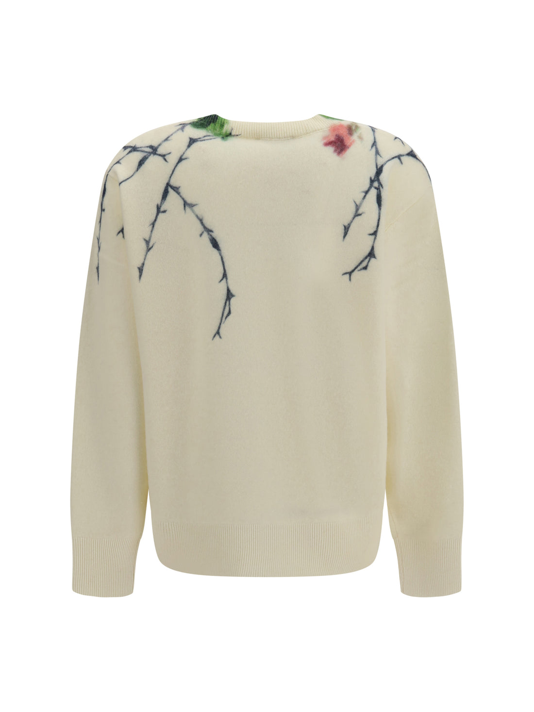 BLUMARINE M cashmere-blend sweater with rose print