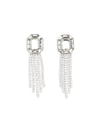 silver crystal drop earrings