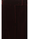 wide leg pants with double pleats in viscose and silk velvet