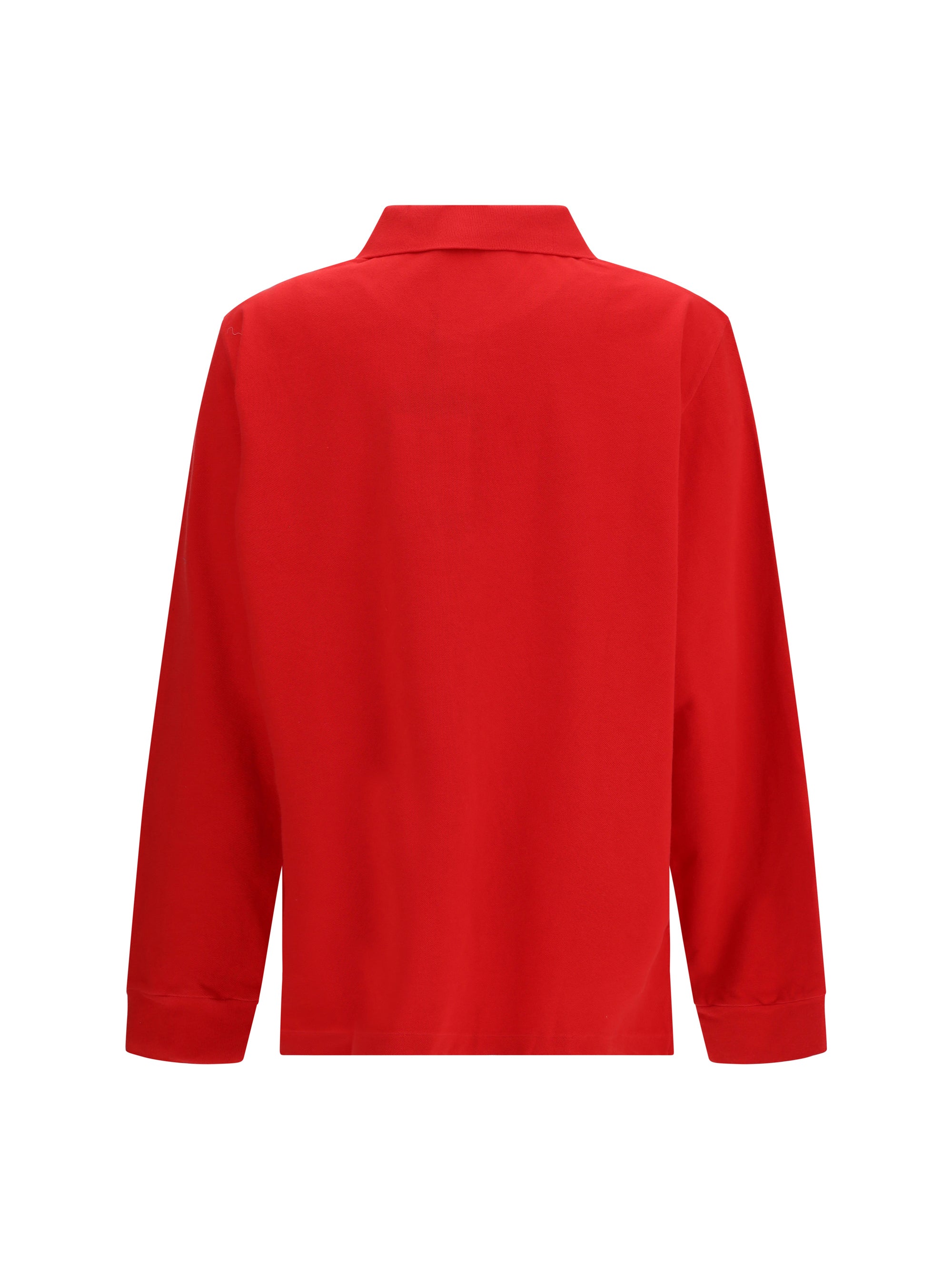 long-sleeve cotton piqué polo
