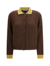 sweater with a classic collar and front button fastening
