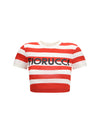 striped t-shirt with logo