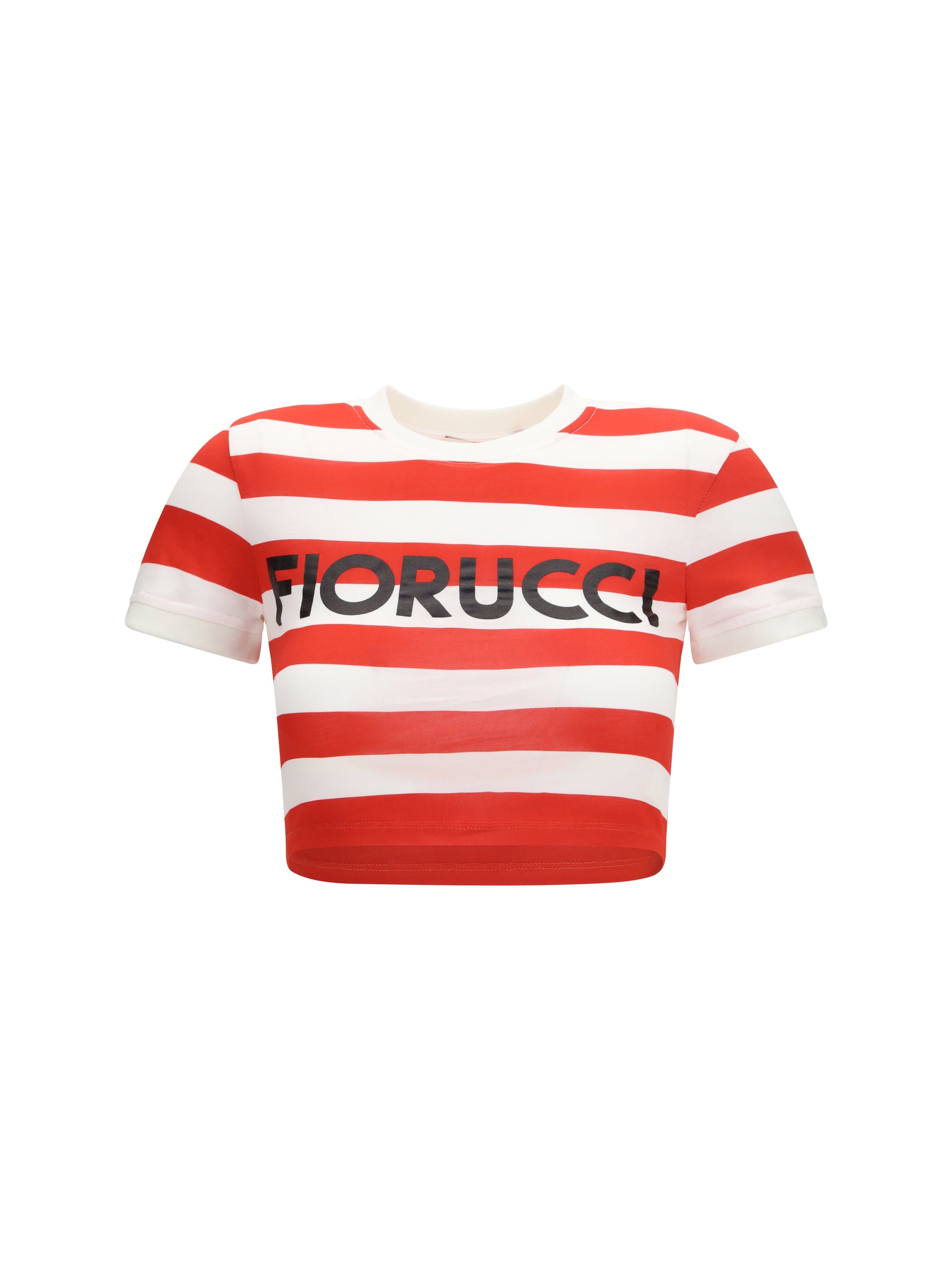 striped t-shirt with logo