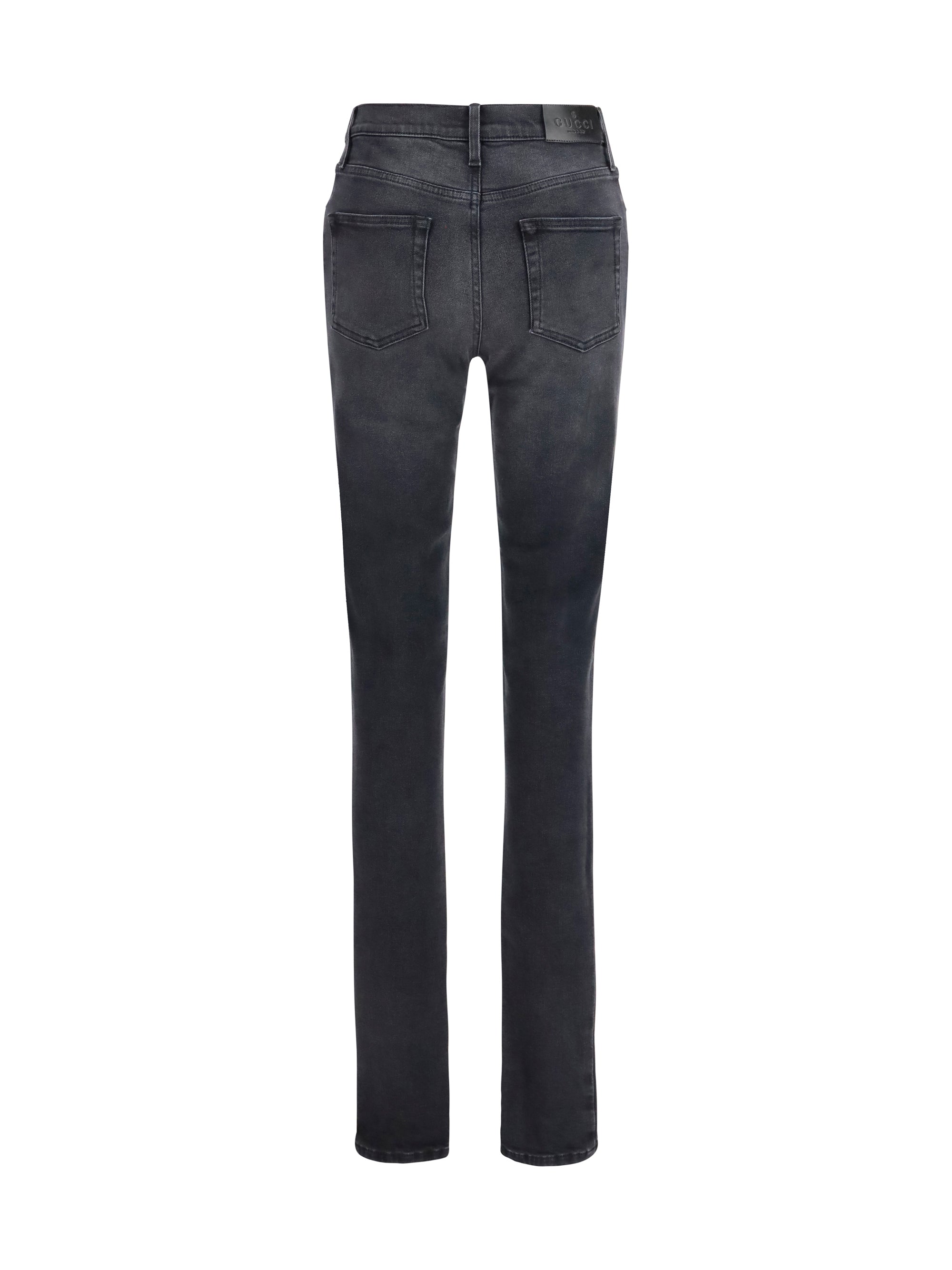 skinny washed cotton denim jeans