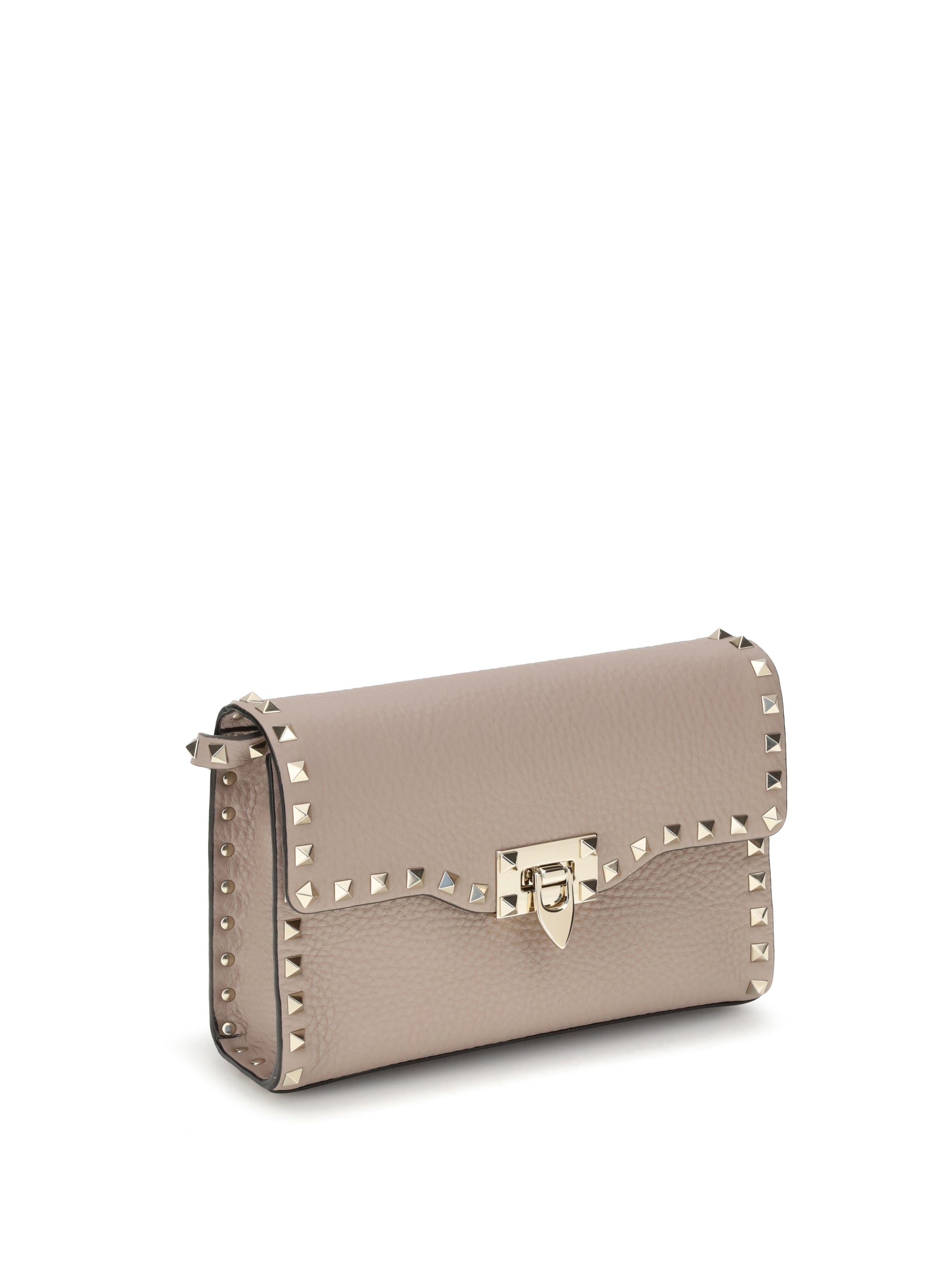 rockstud leather shoulder bag