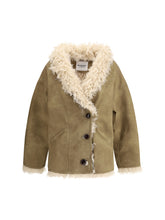 MARANT ETOILE 36 clea shearling-effect faux fur coat
