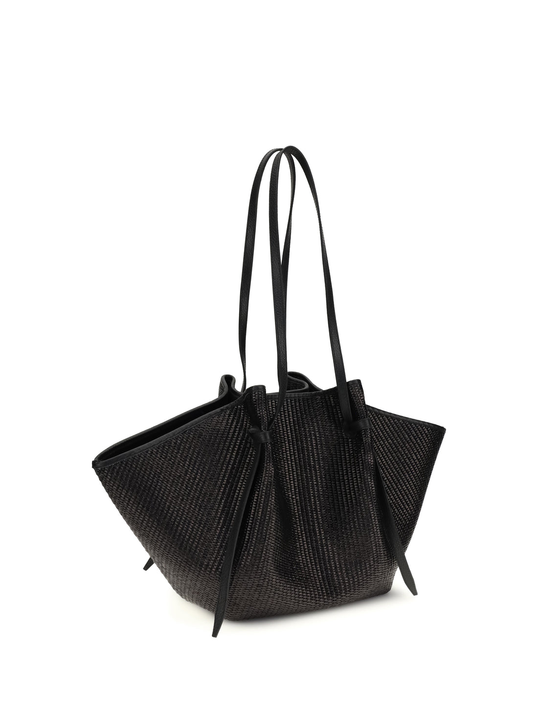 YUZEFI OS large raffia mochi shoulder bag