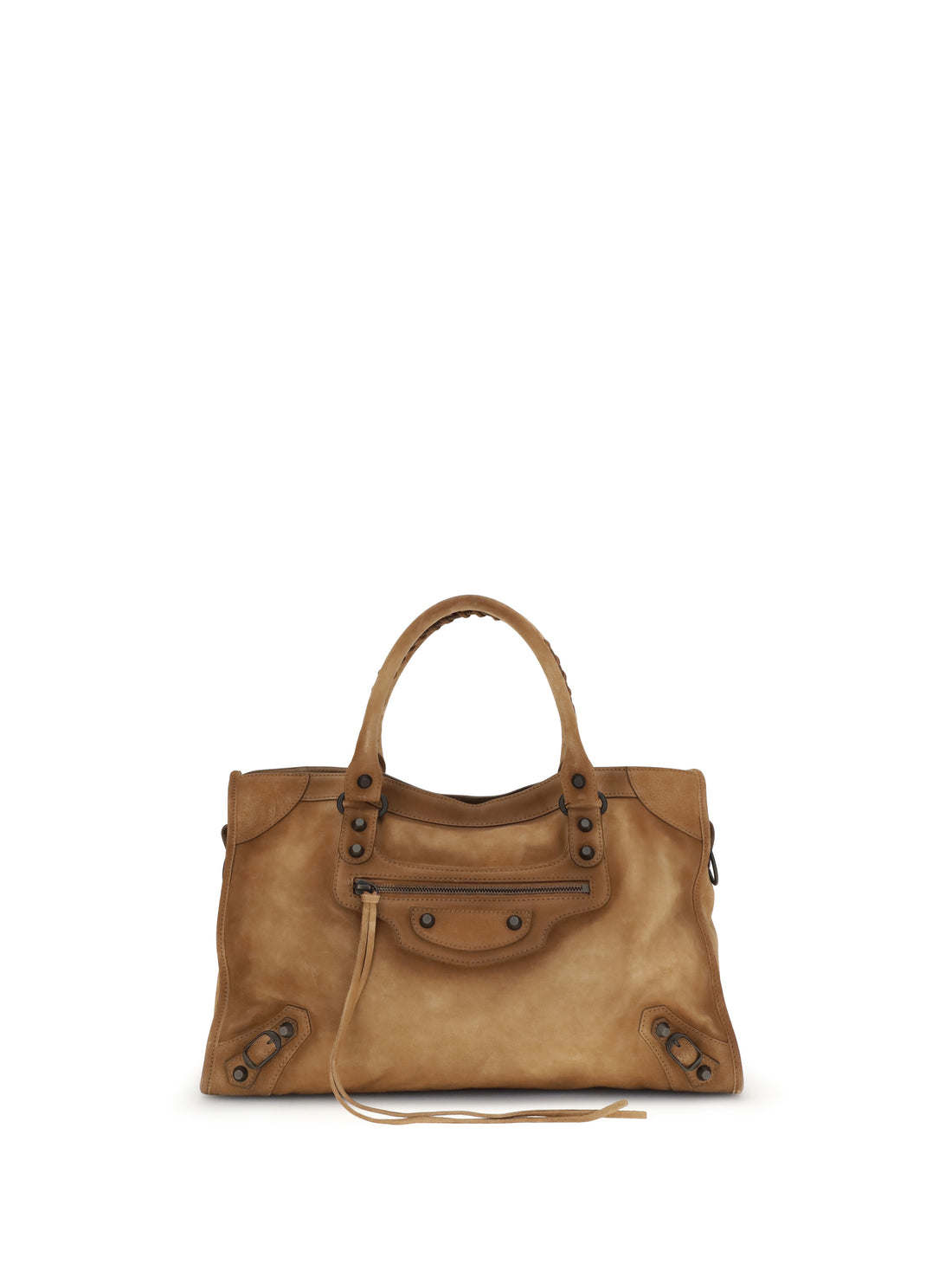 BALENCIAGA OS suede le city medium handbag