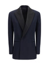 single breasted jacket with intrecciato motif