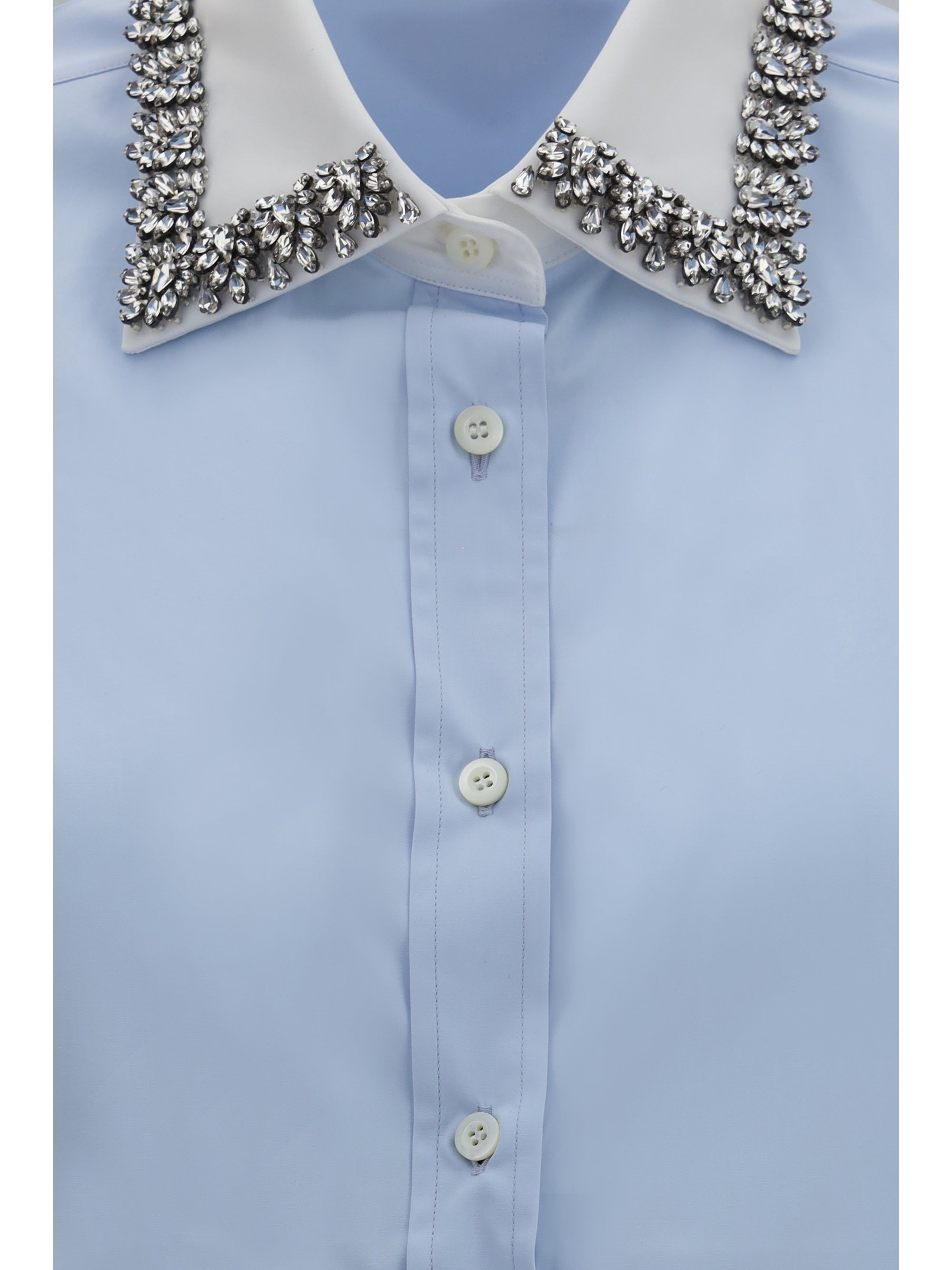 jewel-embellished collar shirt