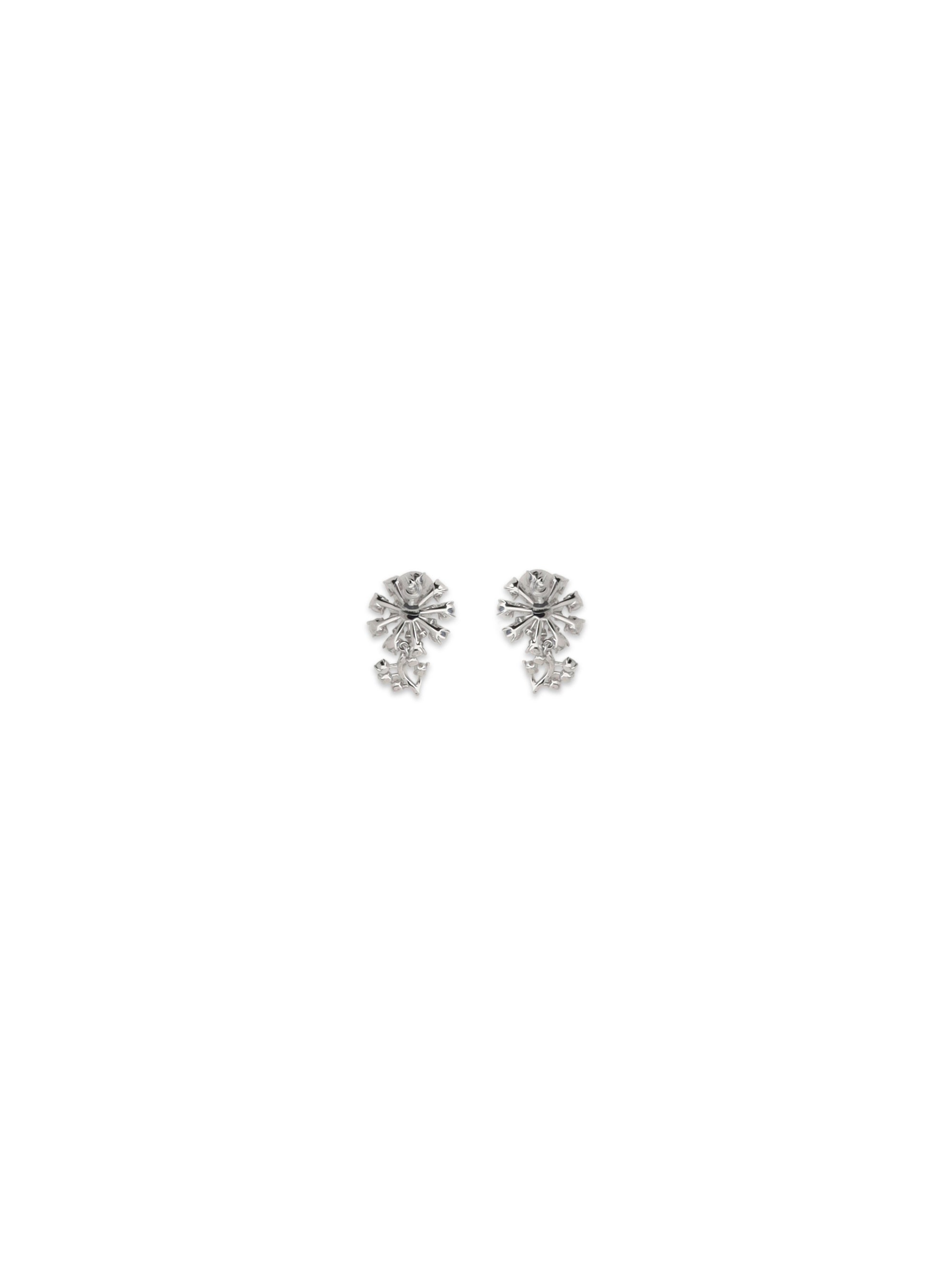 crystal flower earrings
