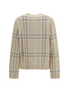 check cashmere cardigan
