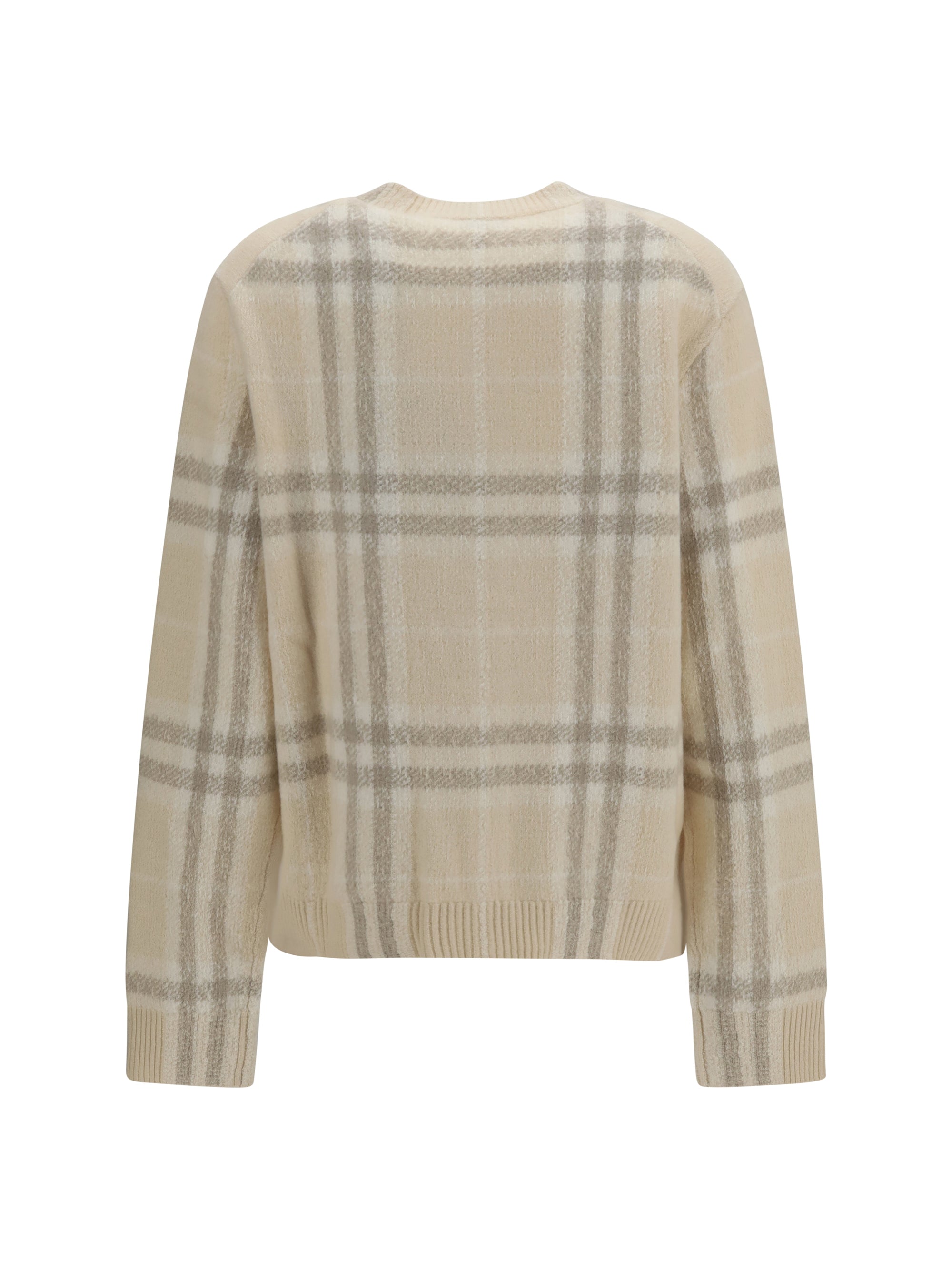 check cashmere cardigan