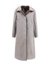 reversible single-breasted coat with gocce details
