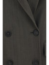 double-breasted blazer with drawstring