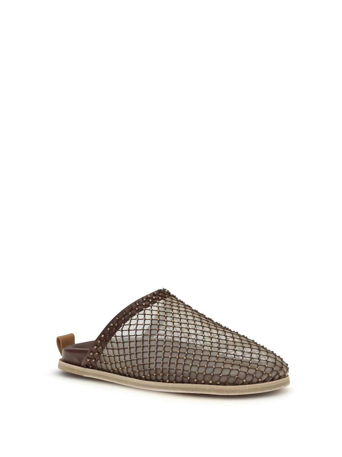 FORTE_FORTE 37 mesh mules with rhinestones
