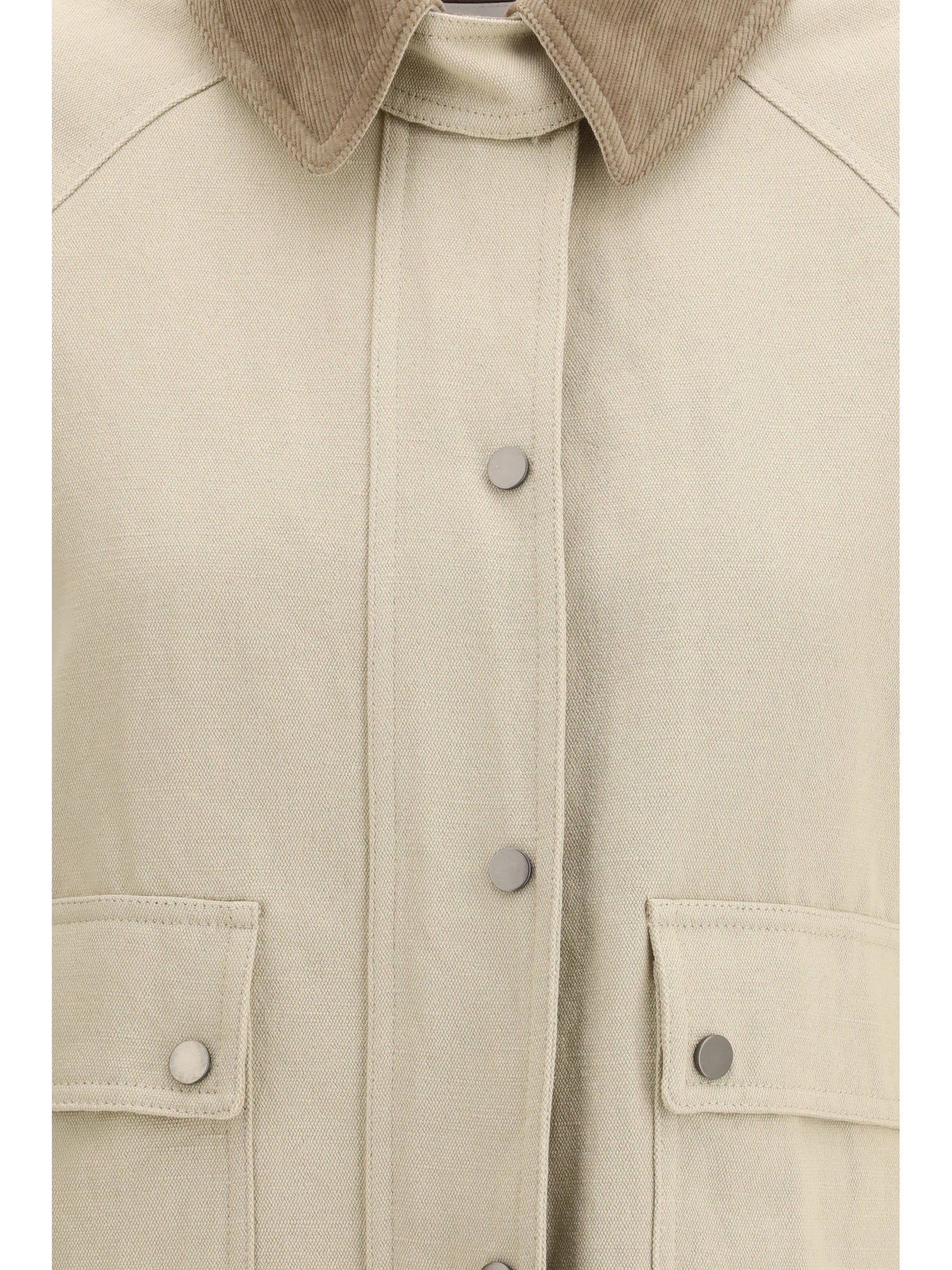 BRUNELLO CUCINELLI 44 cotton-linen canvas jacket 