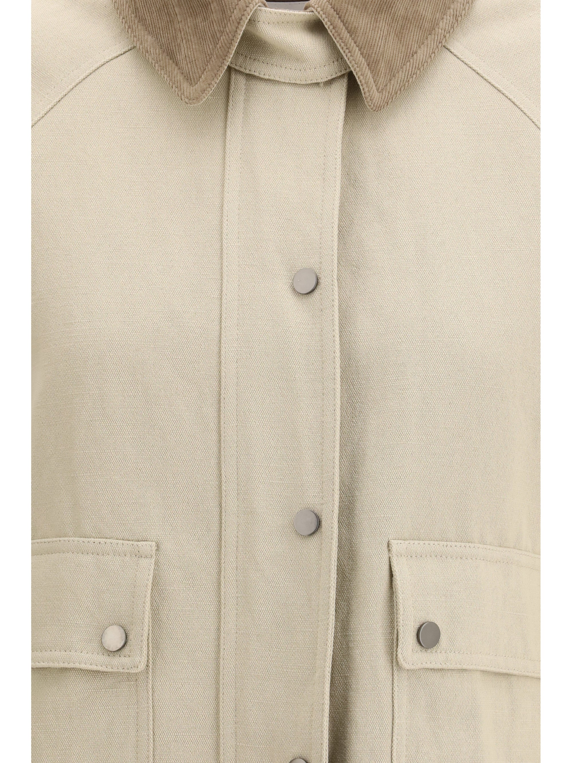 BRUNELLO CUCINELLI 44 cotton-linen canvas jacket 