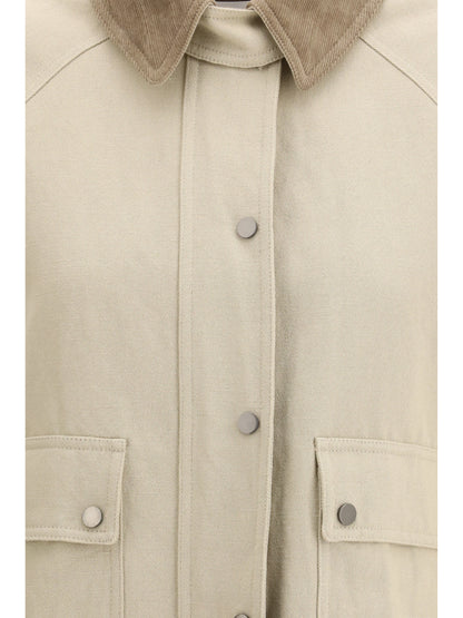 BRUNELLO CUCINELLI 44 cotton-linen canvas jacket 