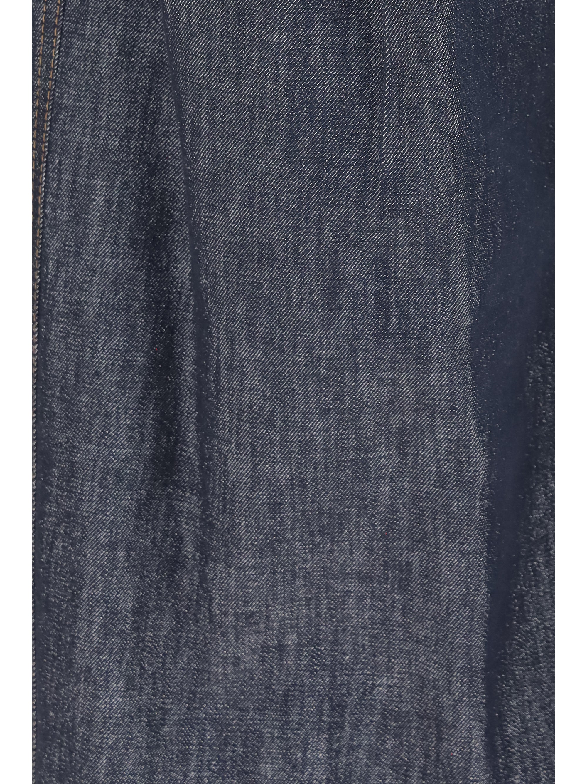 lightweight denim pants with pleats