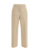 MAX MARA WEEKEND 34 urial cropped trousers in cotton satin