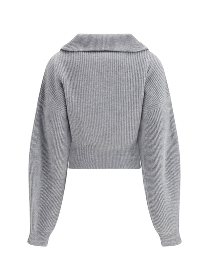 MAX MARA SPORTMAX M grey calipso cardigan
