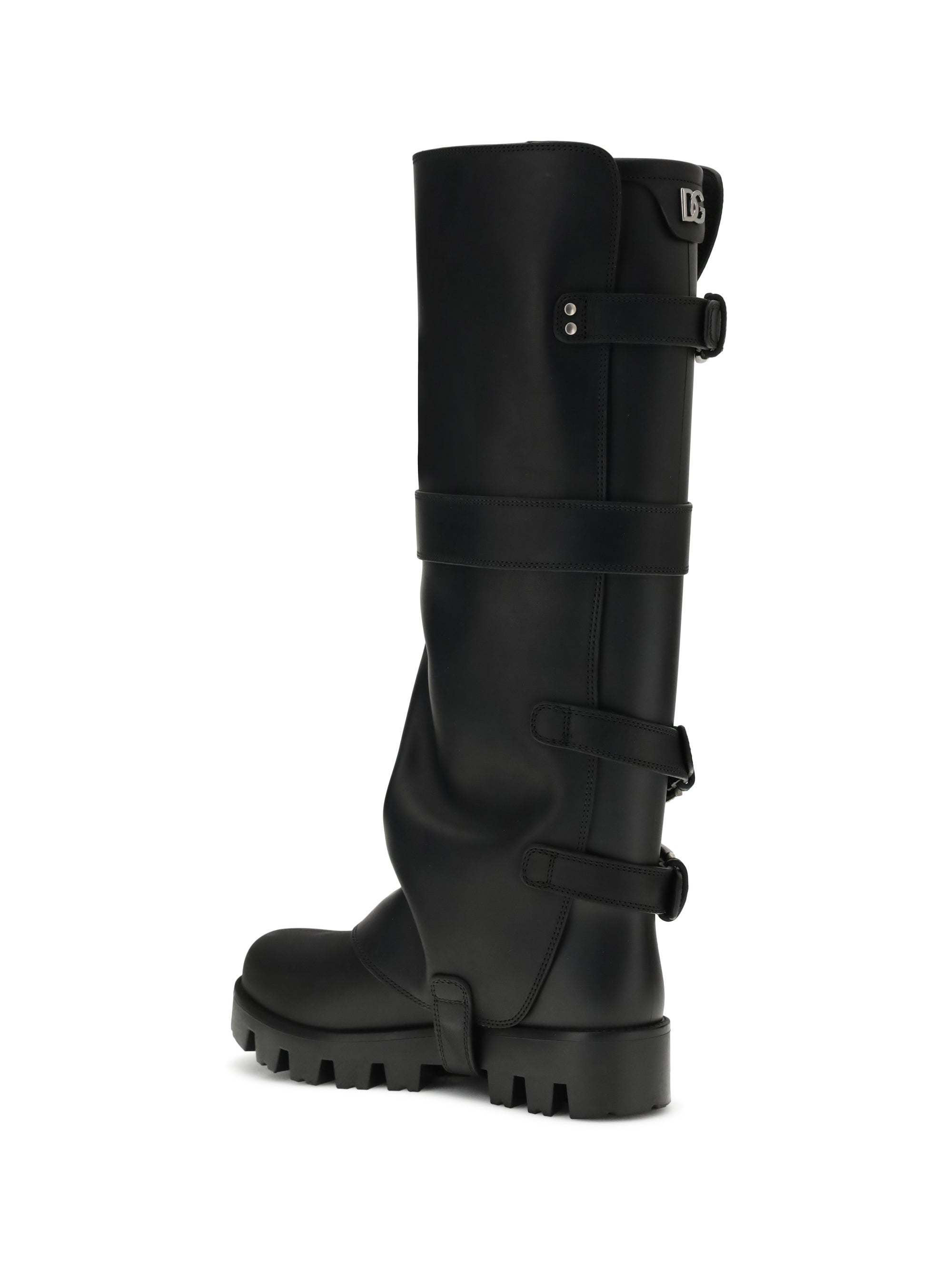 DOLCE &amp; GABBANA 36 rubber and leather high boots