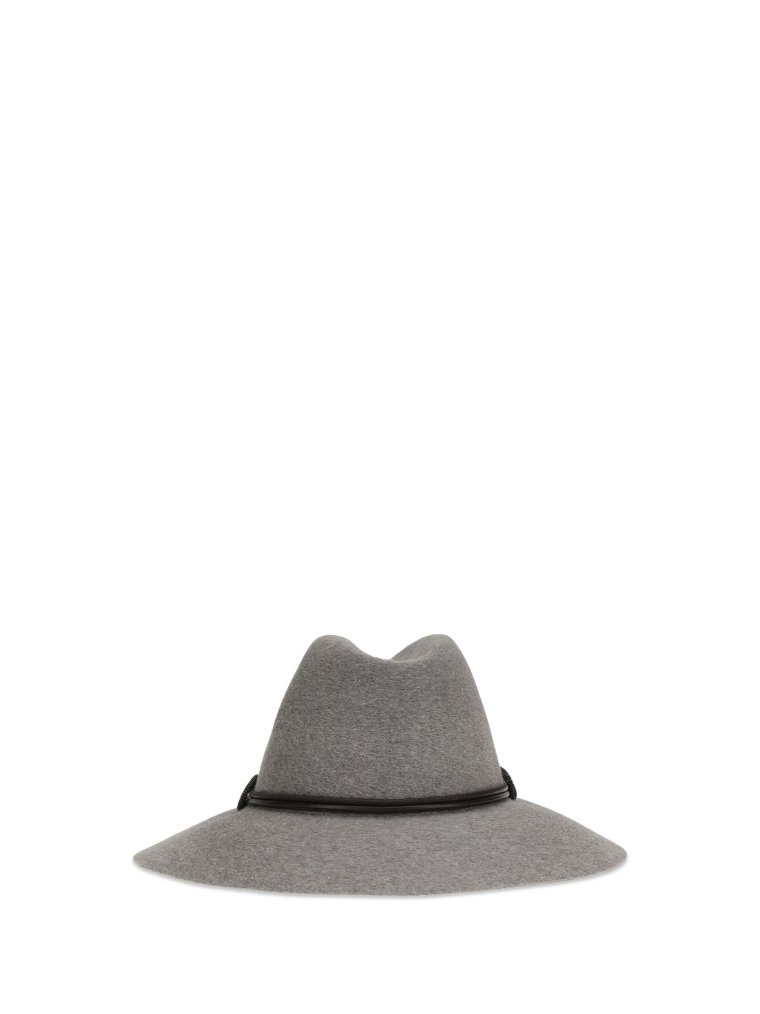 BRUNELLO CUCINELLI L felt fedora hat with leather band