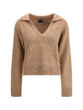 PINKO L v-neck sweater with rhinestones