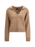 PINKO L v-neck sweater with rhinestones