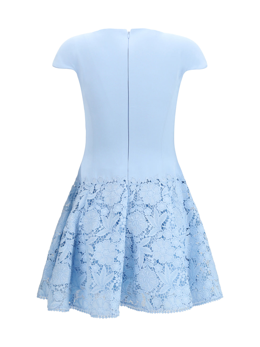 SELF-PORTRAIT 6 crepe mini dress with lace detailing