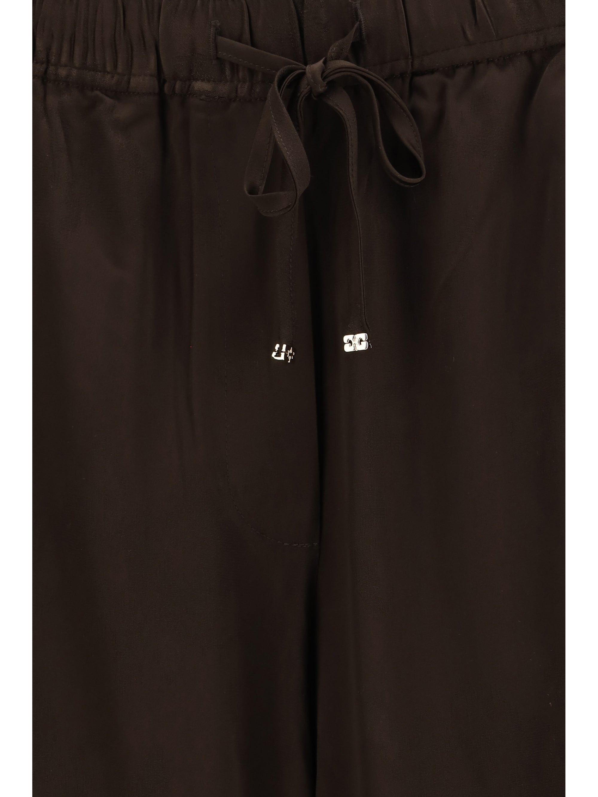 satin drawstring pants