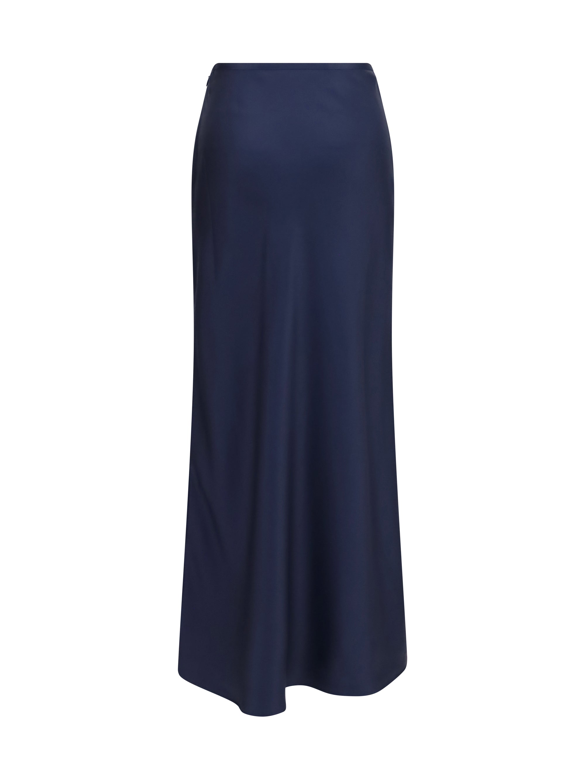 silk twill a-line maxi skirt