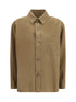 SAINT LAURENT L cassandre overshirt in cotton and linen gabardine