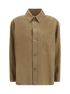 cassandre overshirt in cotton and linen gabardine
