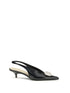 PROENZA SCHOULER 37 dome slash slingbacks in polished calf 