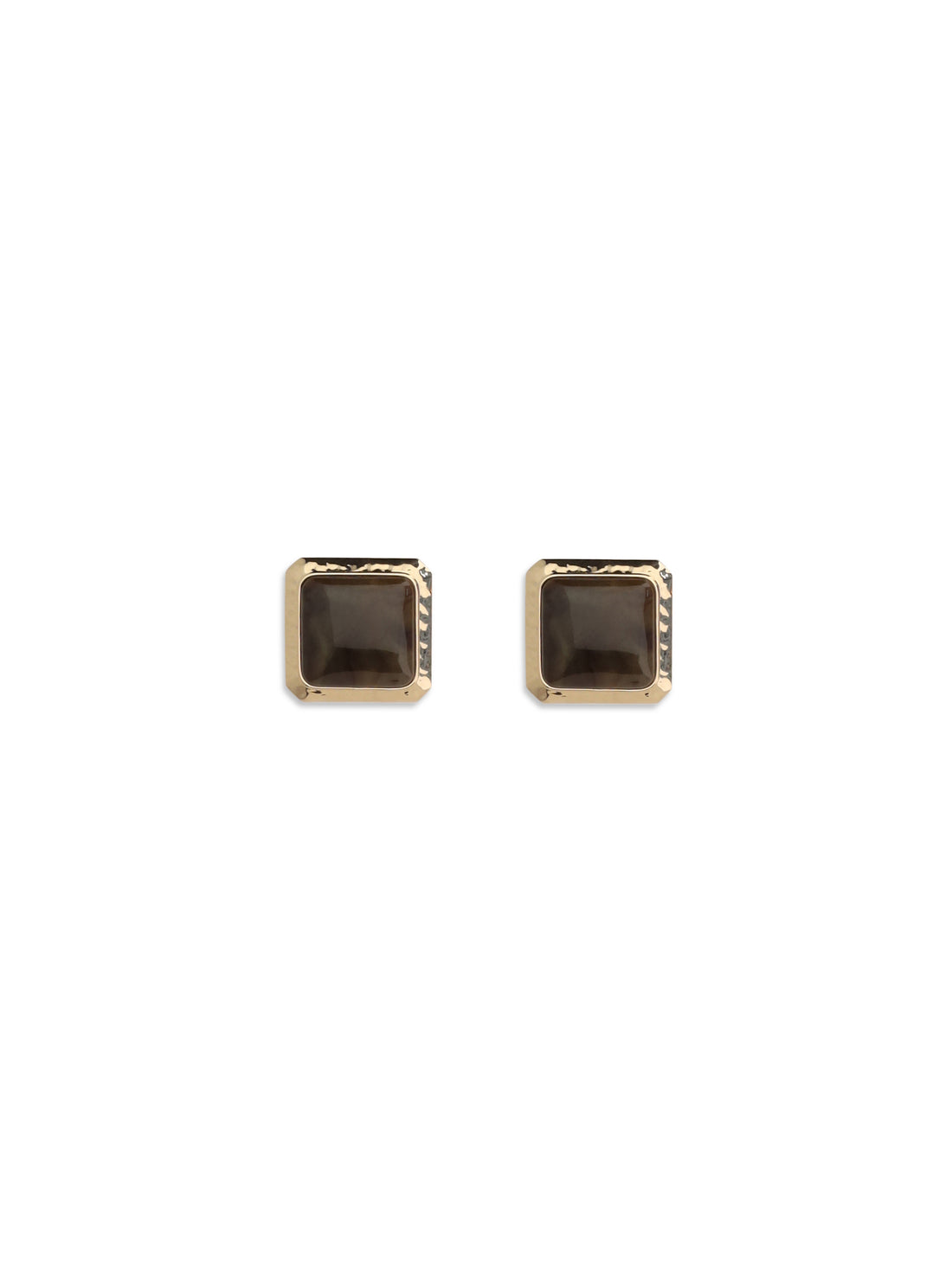 SELF-PORTRAIT OS square enamel earrings