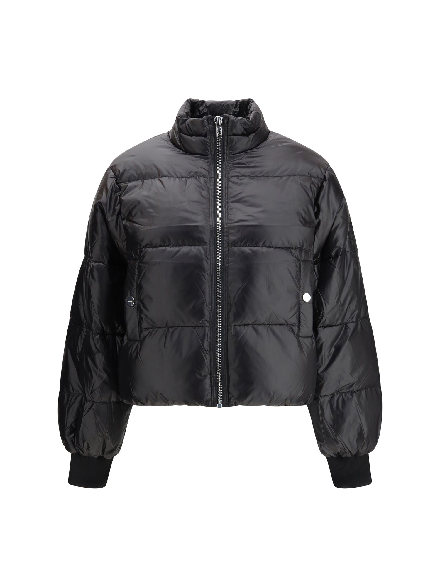 GANNI 36 shiny nylon short puffer jacket
