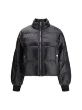 GANNI 36 shiny nylon short puffer jacket