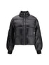 GANNI 36 shiny nylon short puffer jacket