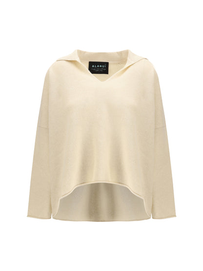 ALAIA S sweater with polo collar